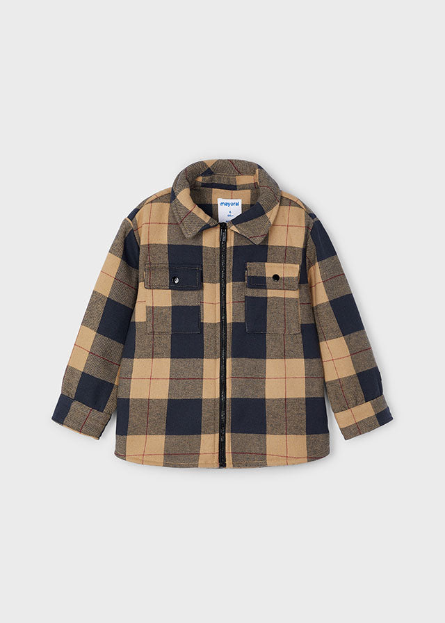 Toffee Check Shacket