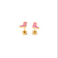Pip Pop Post - Cowboy Boot Stud Earrings - Hypoallergenic, Flat Back, Girl