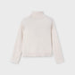 Light beige turtleneck sweater on a white background