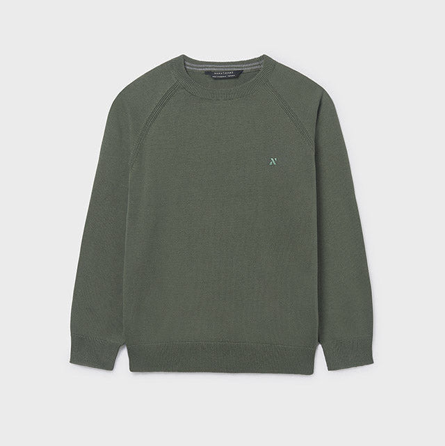 Green sweatshirt on a white background
