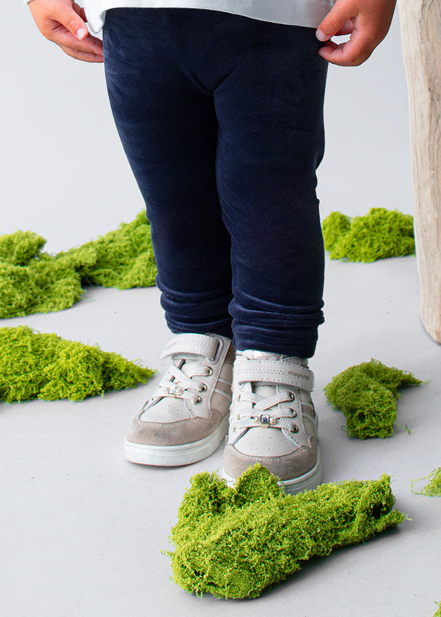 Velvet Leggings - Navy