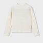 Cream ribbed sweater on a white background