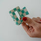 Sunny Check- Turquoise | Claw Clip