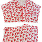 Red Bows / Organic Pointelle Women's Lounge Set