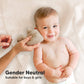 6-Pack Baby Wash Cloths - White/Stone