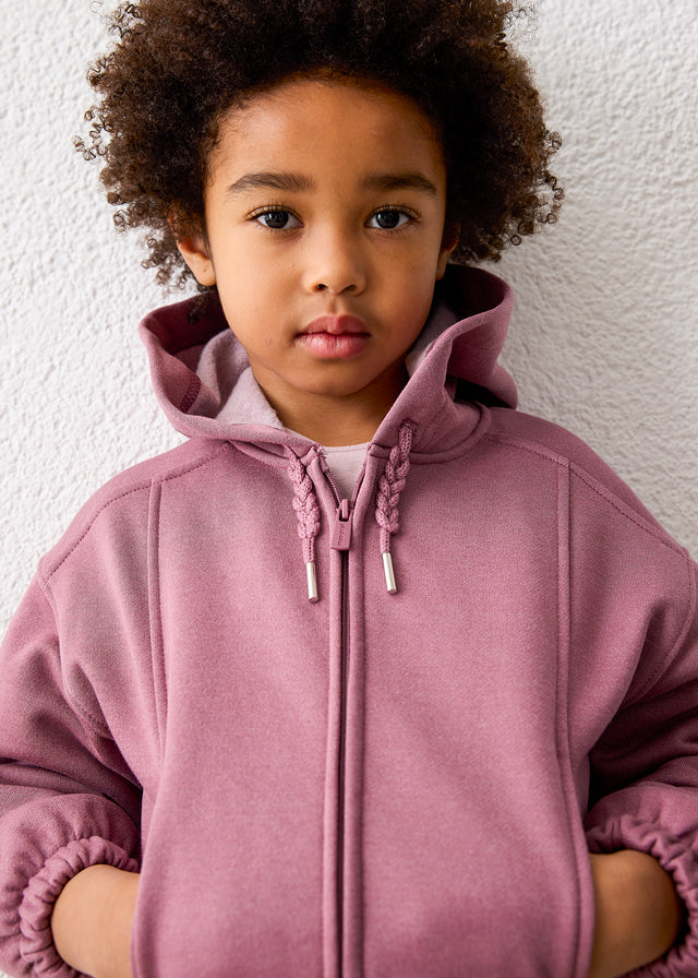 Sparkly Mauve Zip Up Hoodie