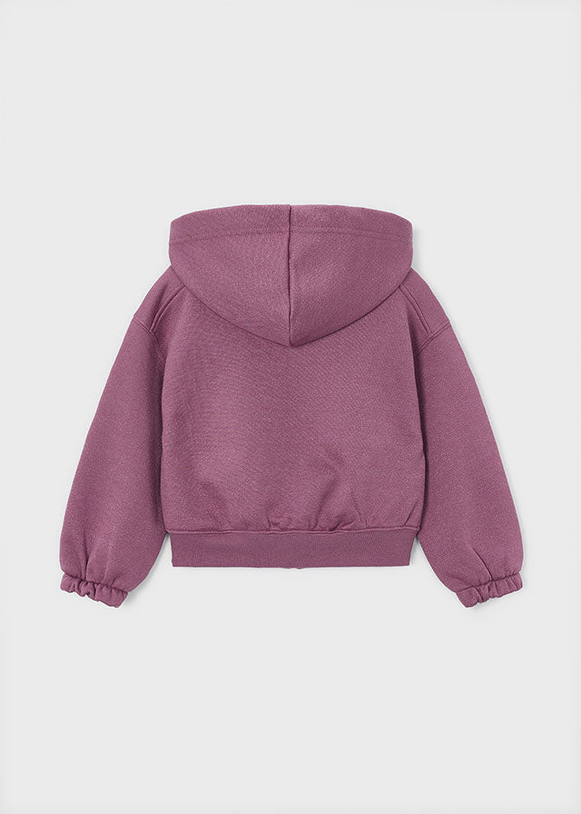Sparkly Mauve Zip Up Hoodie