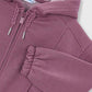 Sparkly Mauve Zip Up Hoodie