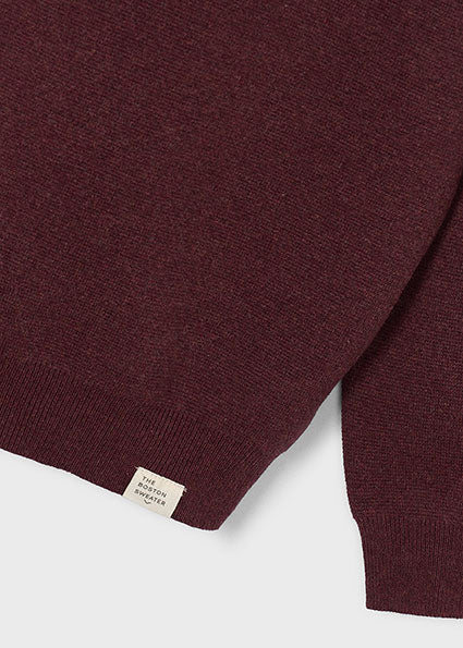 Boy's Sweater Hoodie- Maroon