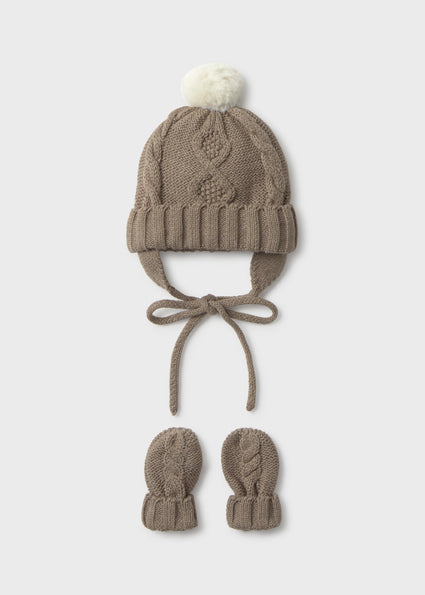 Baby Hat+Mittens Set- Birch