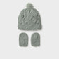 Baby Hat+Mittens Set- Mint