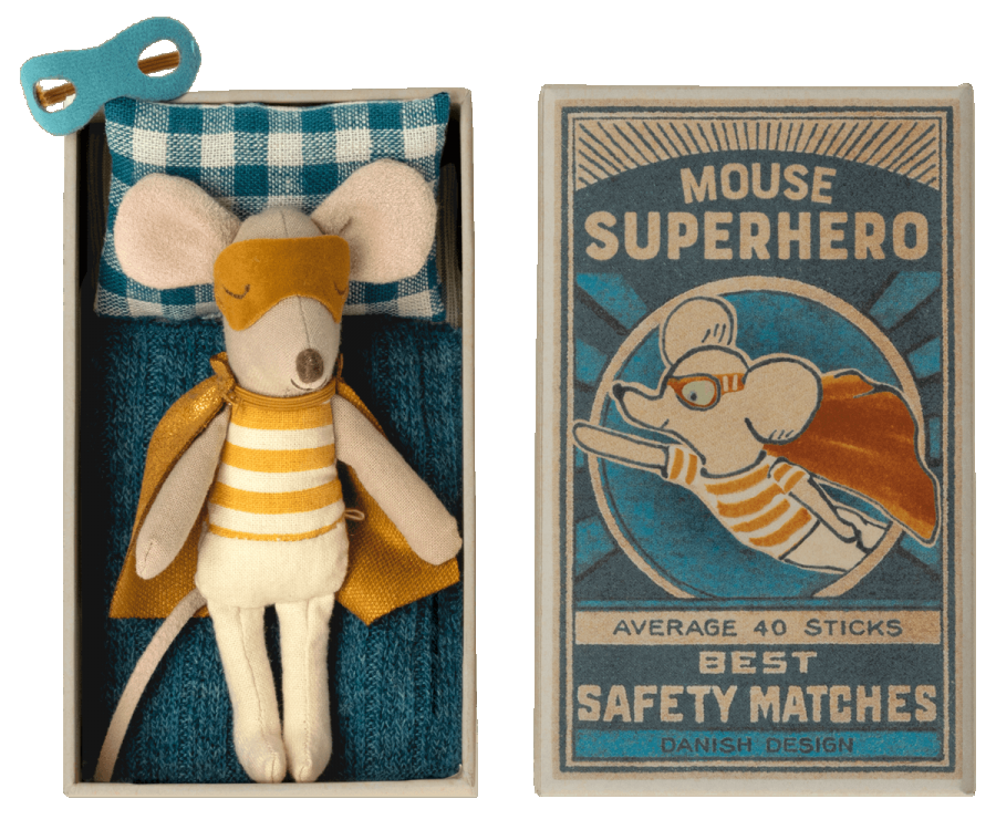 Super Hero Mouse- Little Brother in Matchbox