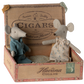 Mum and Dad Mice in Cigar Box