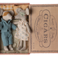 Mum and Dad Mice in Cigar Box