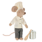 Chef Mouse with Soup Pot & Spoon
