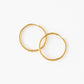 Pip Pop Post - Endless Hoop Thin Gold Earrings - Hypoallergenic, Girl Gift: Gold / 22 mm