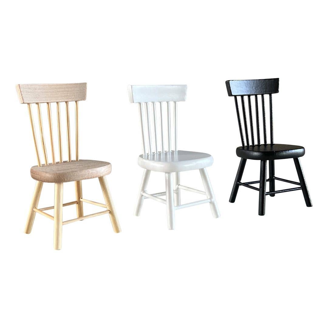 Macy Mae Dollhouse Designs - Dollhouse Classic Windsor Dining Chair | Black