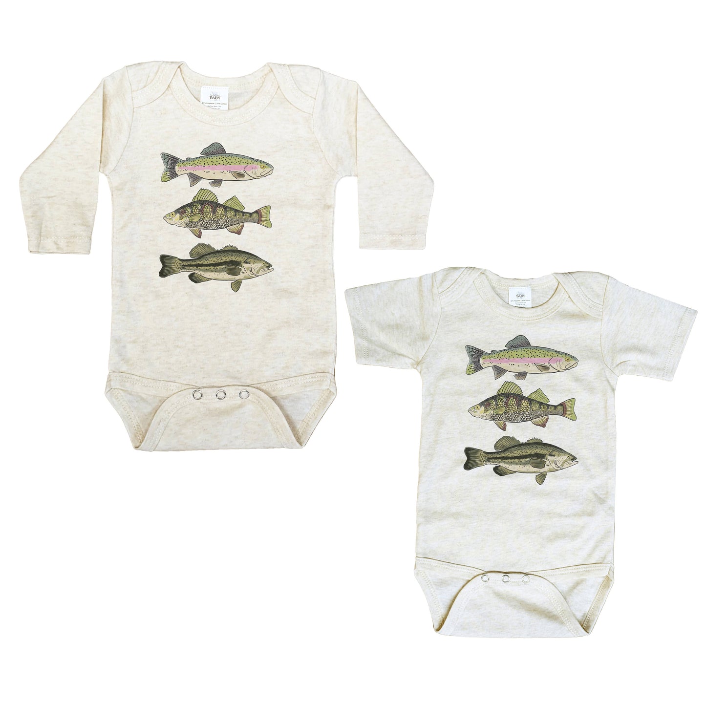 Three Fish Baby Bodysuit