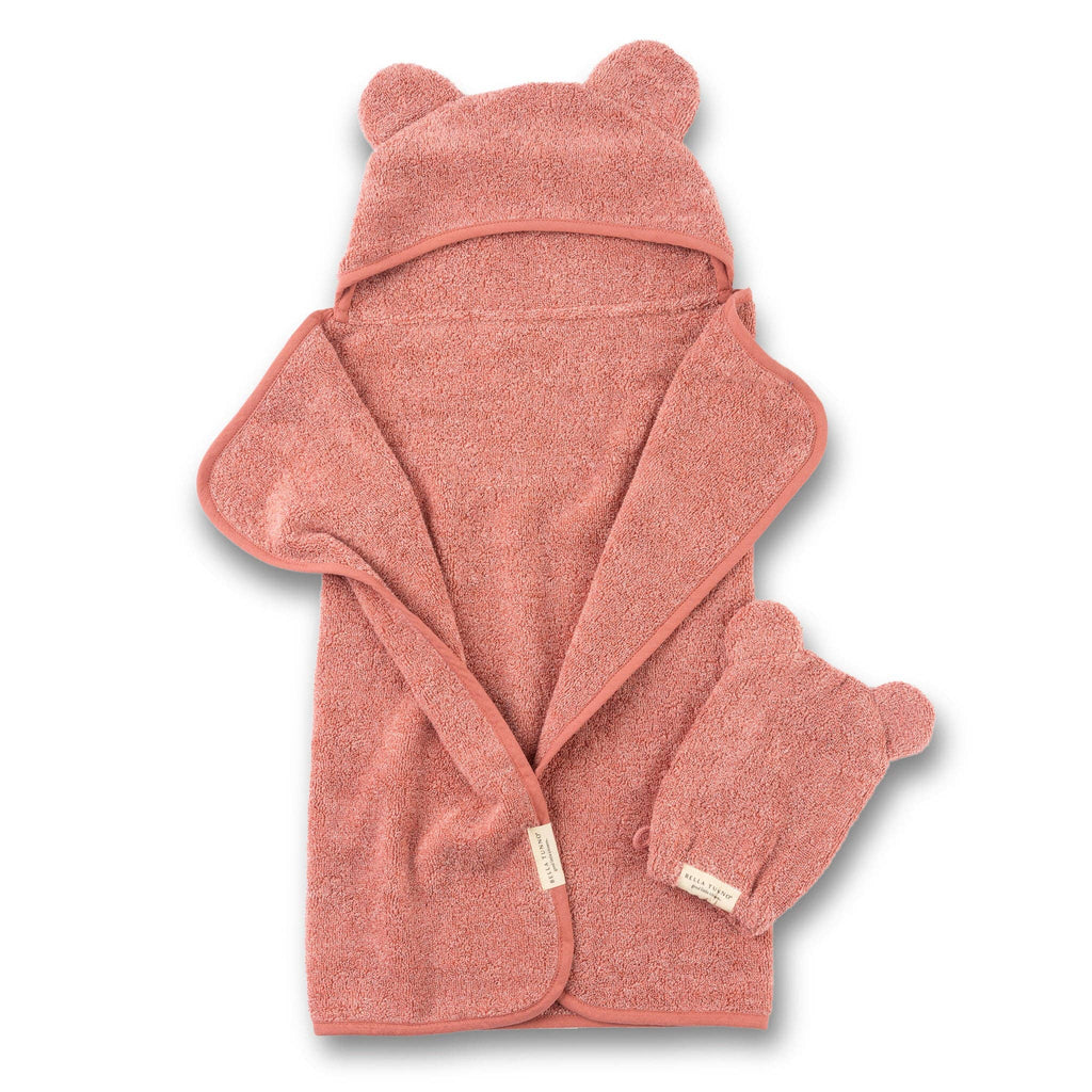 Hooded Towel + Wash Mitt Set - Watermelon