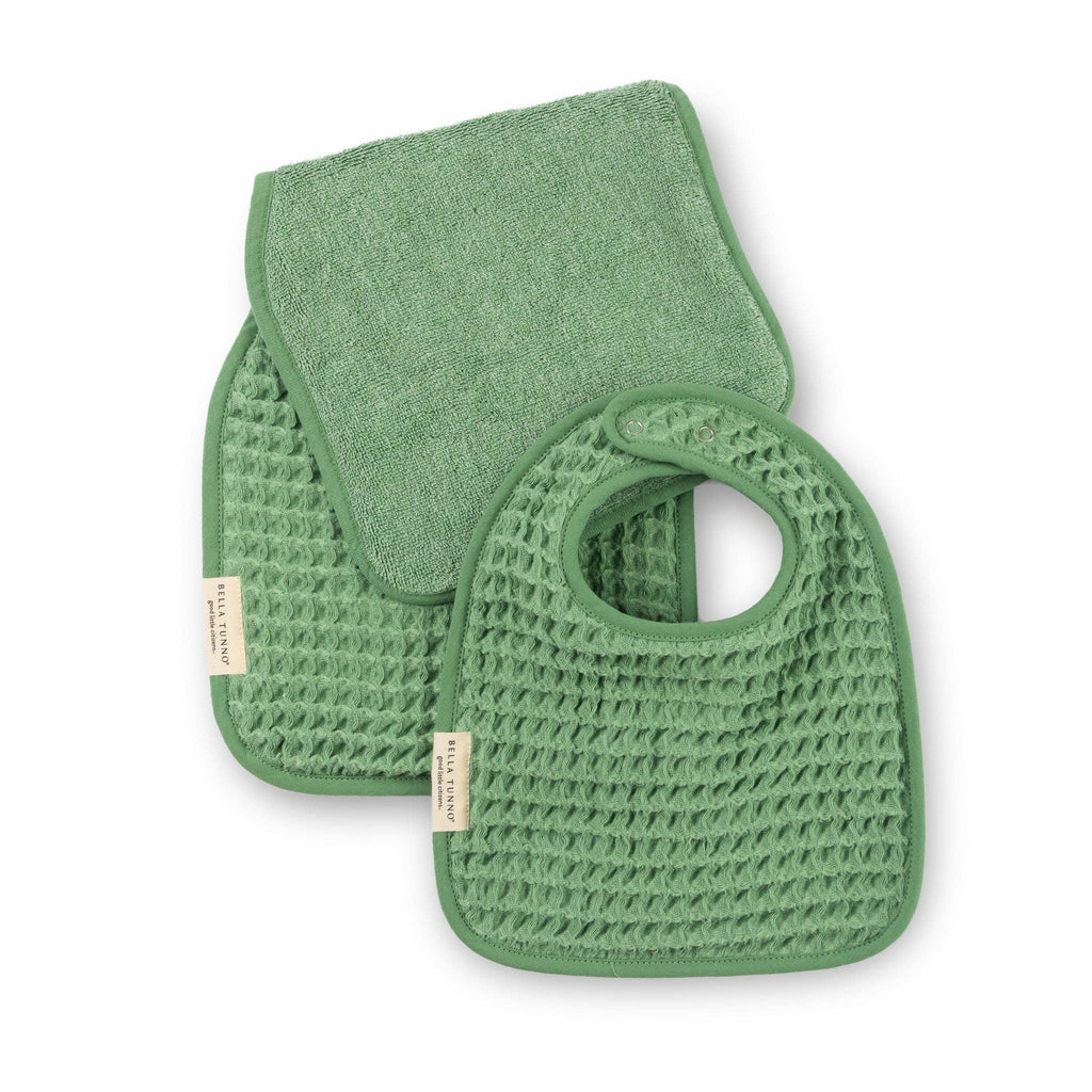 Reversible Bib + Burp Set - Sea Foam