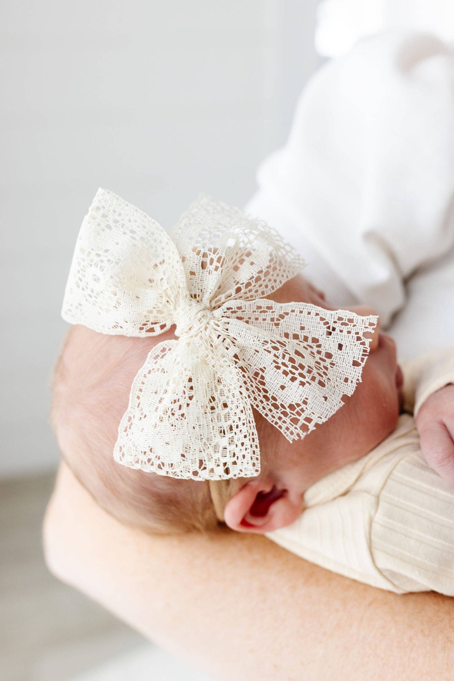 Lace Bow - Ivory Daisy Headband