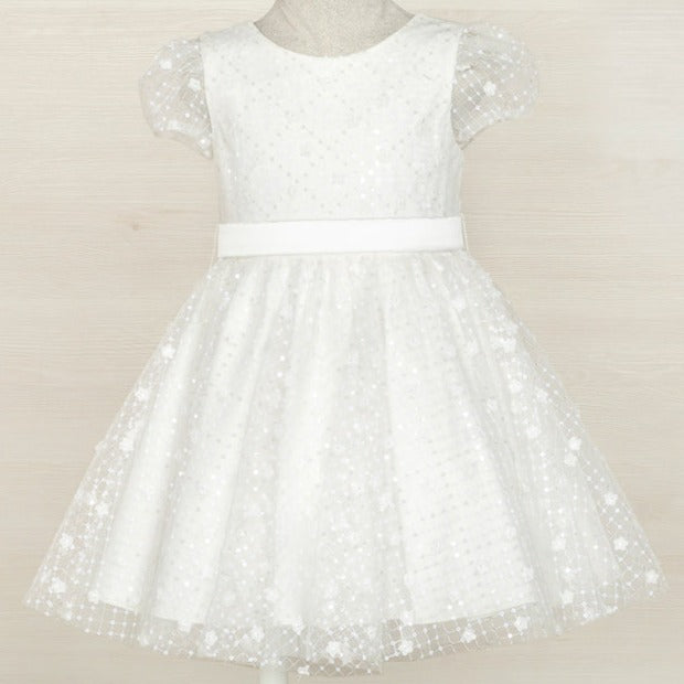 Tulle Sequin Dress - White