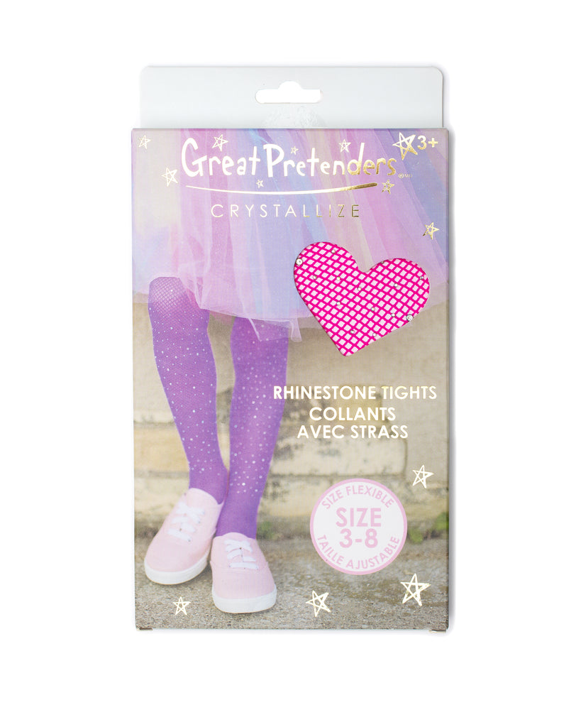 Rhinestone Tights- Hot Pink (One Size)
