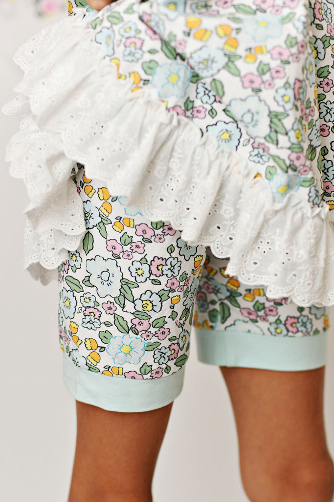 Mint Blossom Tunic Set