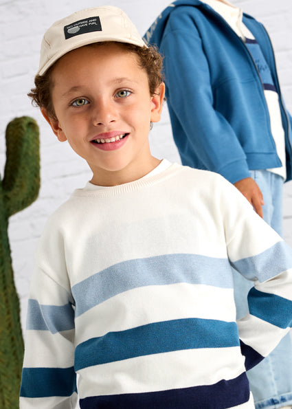 Striped Blue Crewneck