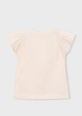 Beige sleeveless top on a light gray background