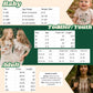 Size chart for baby, toddler/youth, and adult clothing with corresponding images and text.