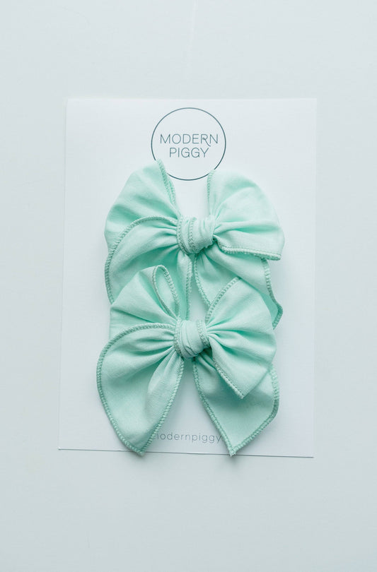 Spring Breeze | Pigtail Set - Petite Party Bow