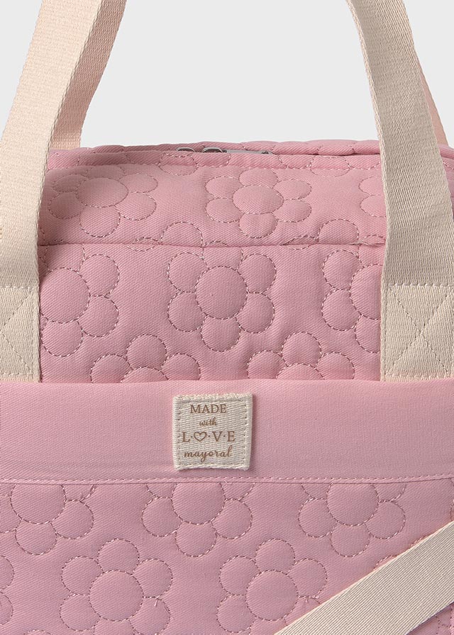 Rose Quilted Diaper Bag