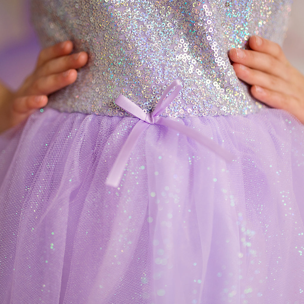 Sequins Princess Dress- Lilac