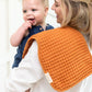 Reversible Bib + Burp Set - Pumpkin
