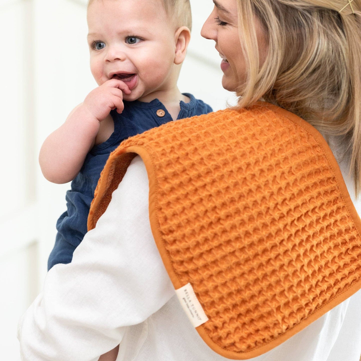 Reversible Bib + Burp Set - Pumpkin