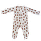 Gingerbread / Organic Pointelle 2-Way Zip Footie