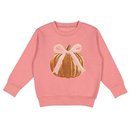 Coquette Pumpkin Sequin Patch Sweatshirt
