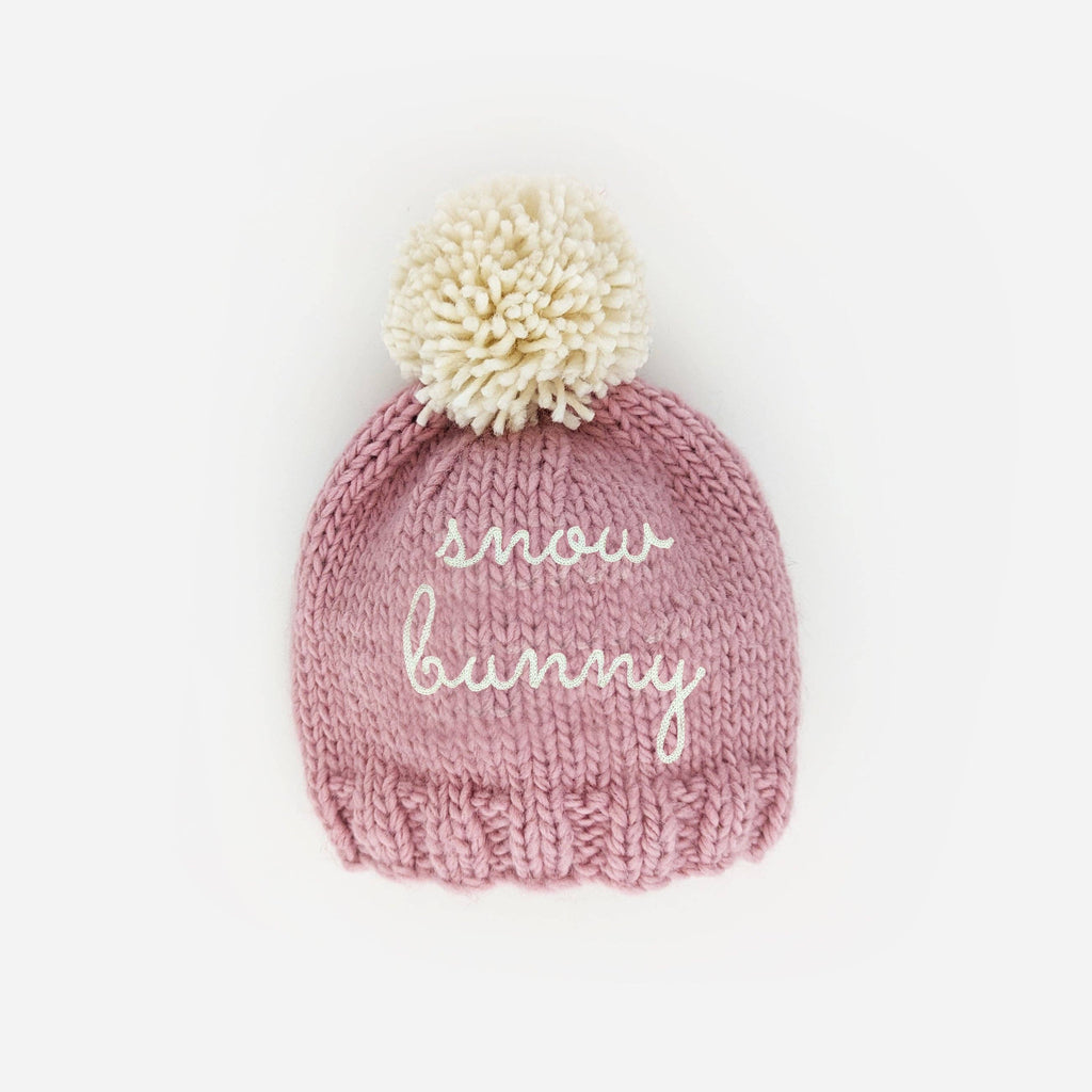 Snow Bunny Beanie Hat - Rosy Pink