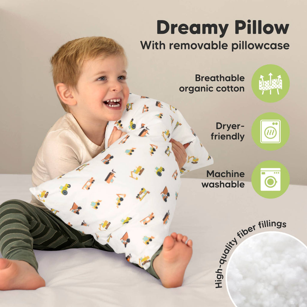 13X18 Toddler Pillow With Pillowcase - Construction