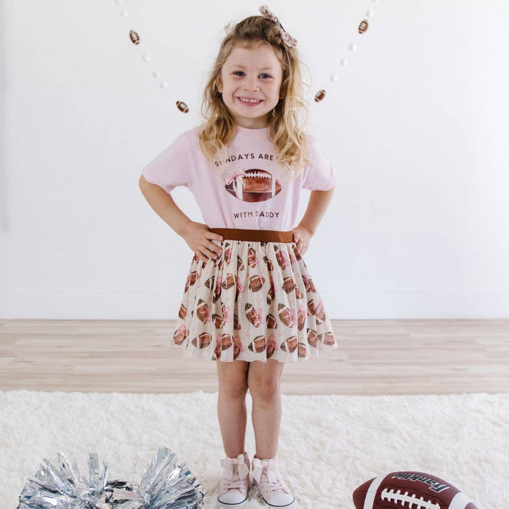 Football Cutie - Tulle Bow Clip