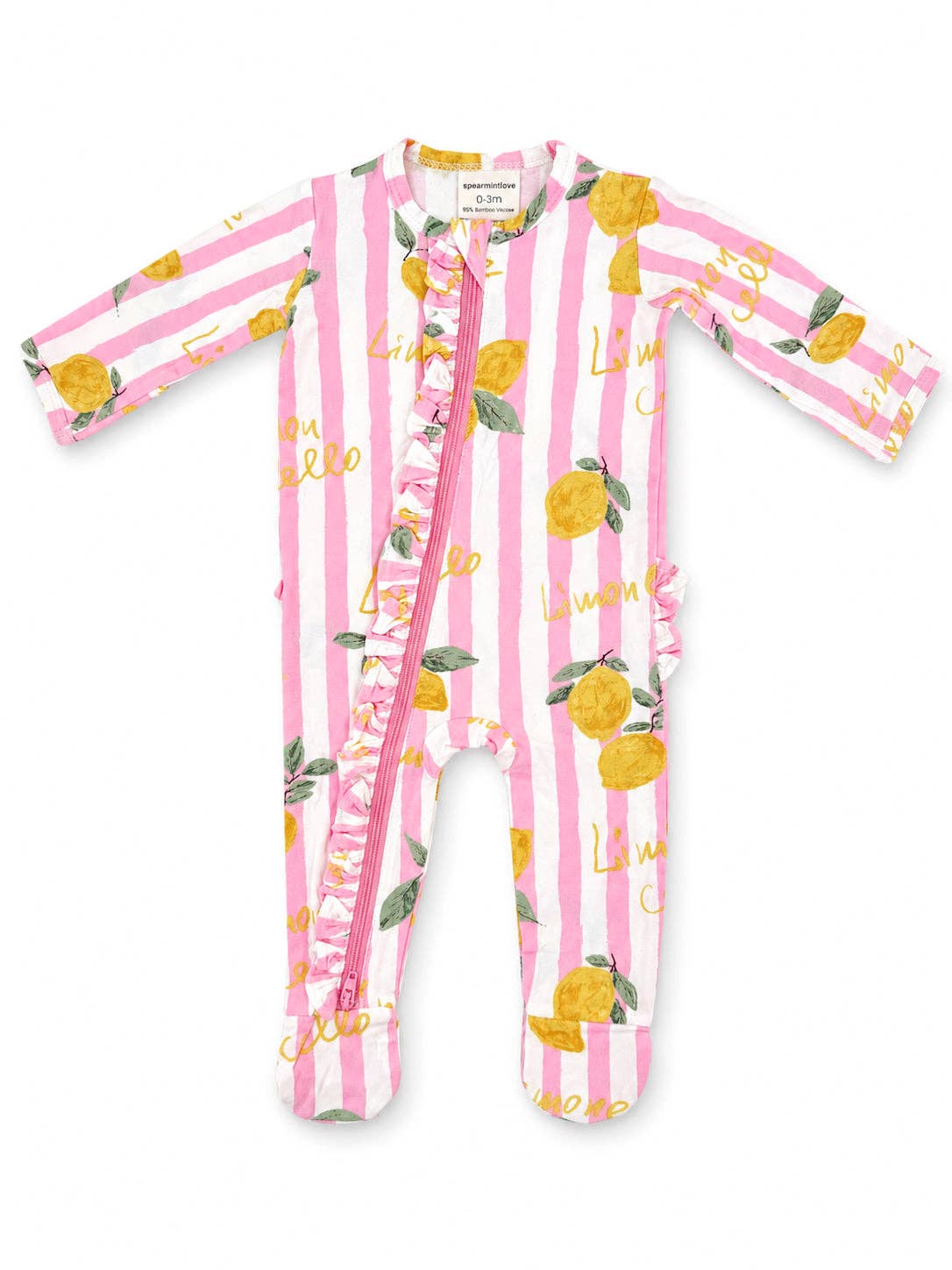Lemon Amore 2-Way Zip Ruffle Footie