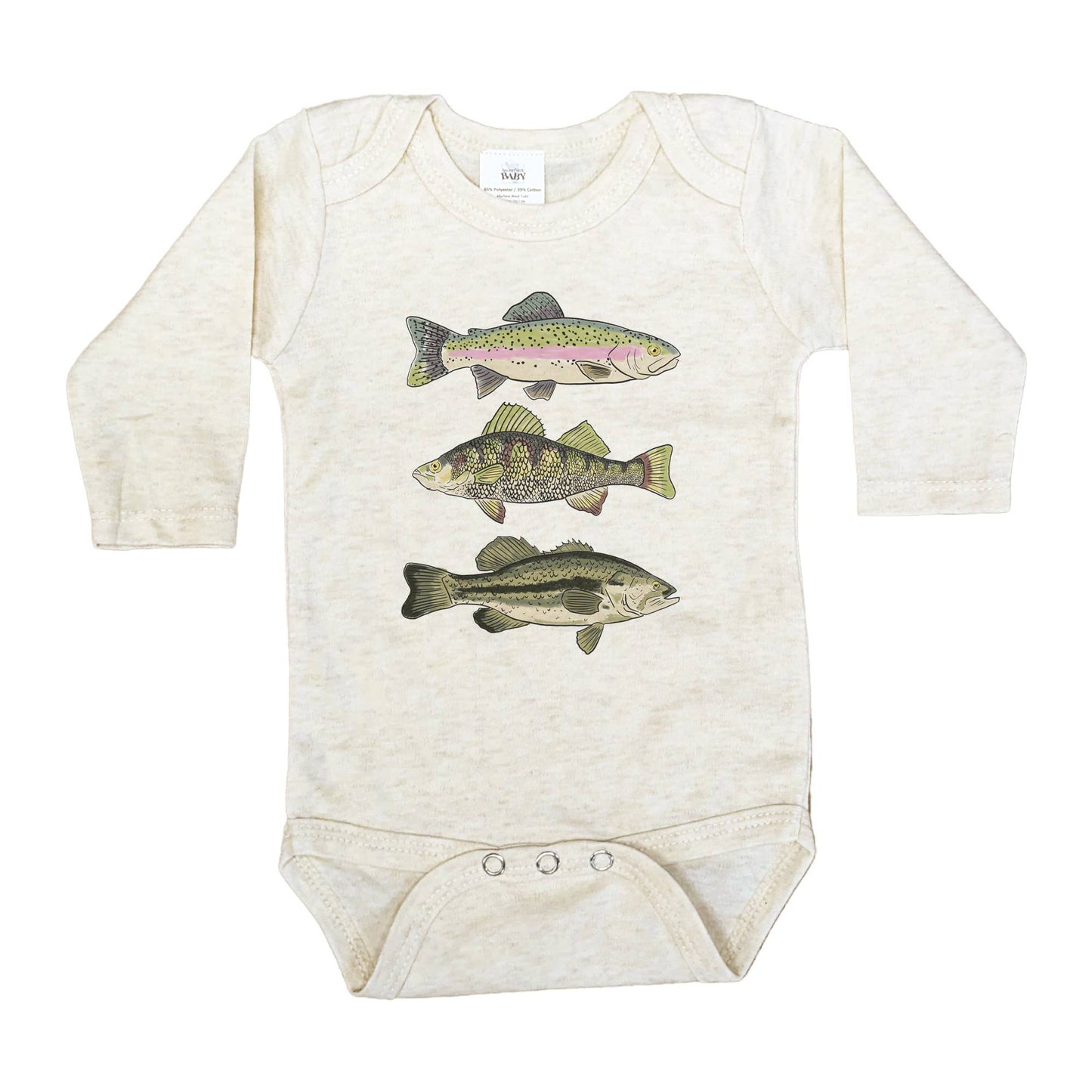 Three Fish Baby Bodysuit