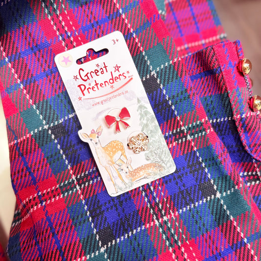 Holiday Bow & Snowflake Rings