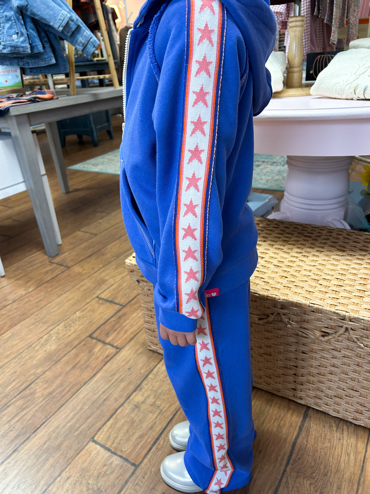 Dazzling Blue Wide Leg Track Pant
