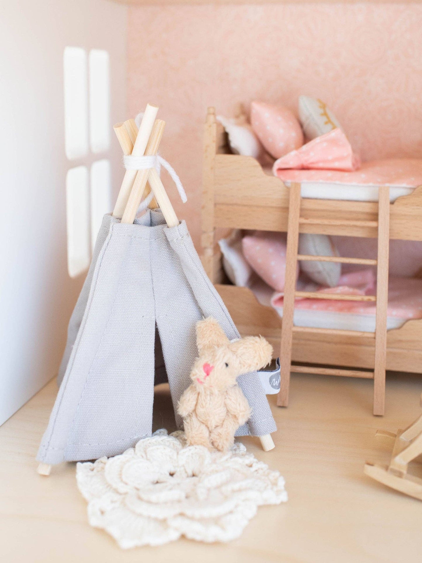 Macy Mae Dollhouse Designs - Dollhouse Plush Bunny Stuffed Animal | Multiple Colors