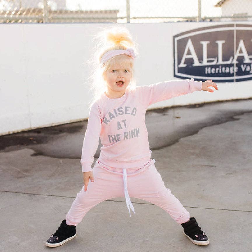 Raised at the Rink™ Toddler Sweatshirt Light Pink