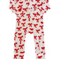 Red Bows / Organic Pointelle 2-Way Zip Romper