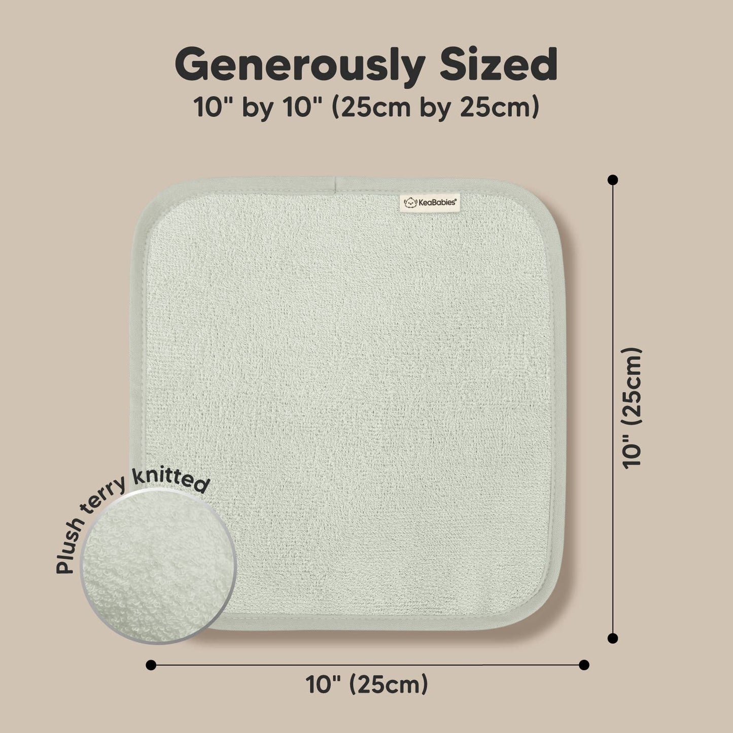 6-Pack Baby Wash Cloths - Dove