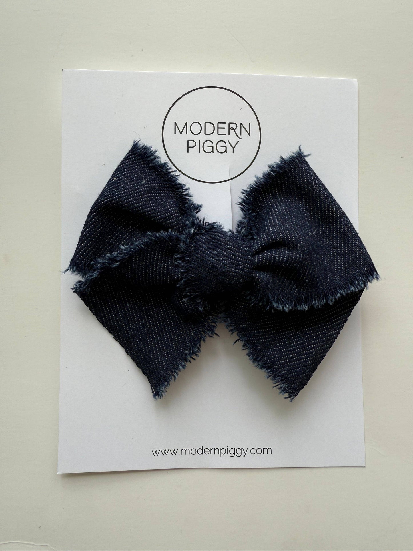 Midnight Denim | Ribbon Bow